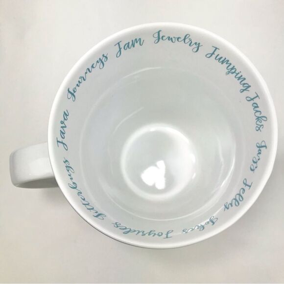 Lisa Audit Monogram Letter “J” Ribbed Floral Initial Word Mug - Picture 8 of 13